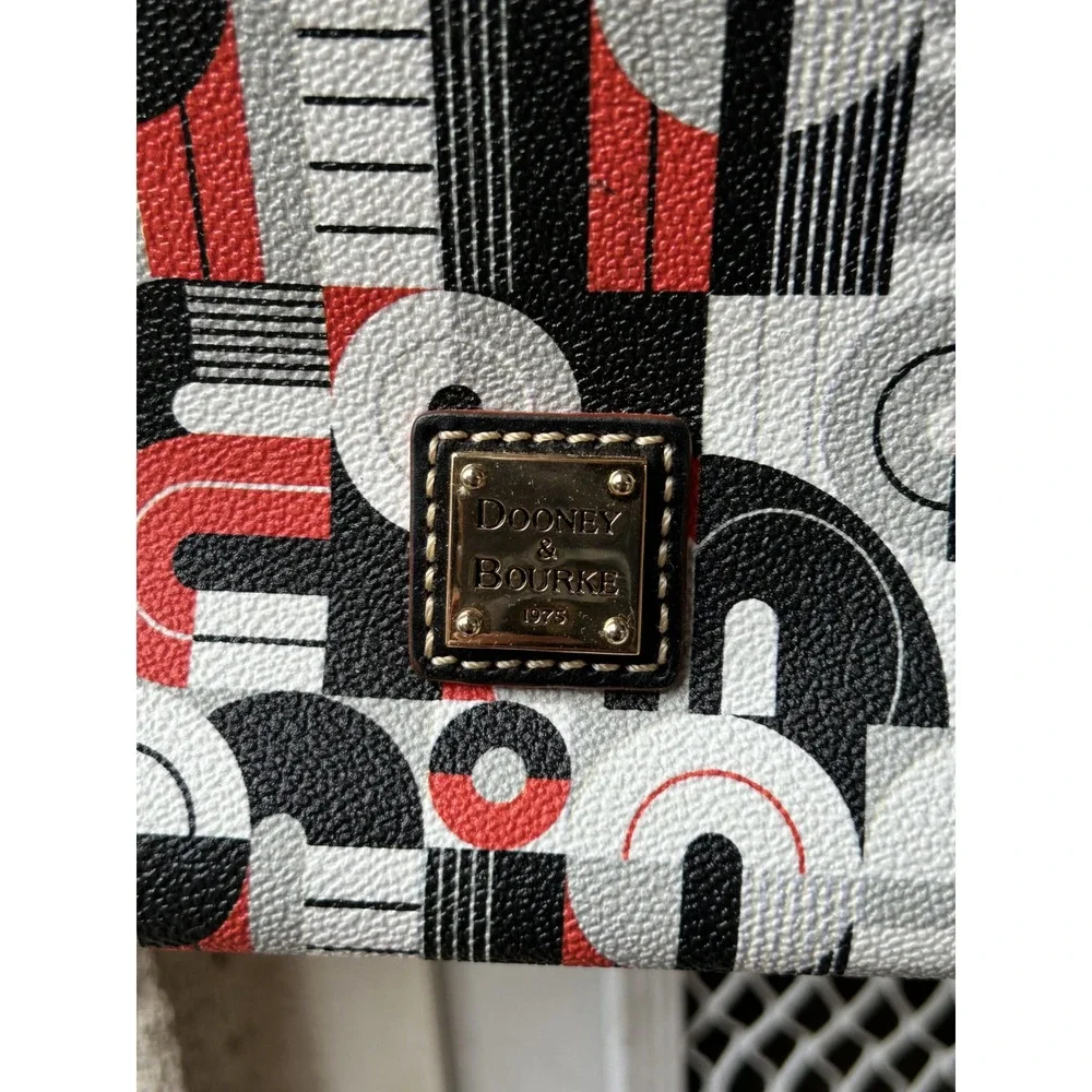 Dooney & Bourke Disney Mickey Mouse Pop Art Geometric Tote Bag Black Red White